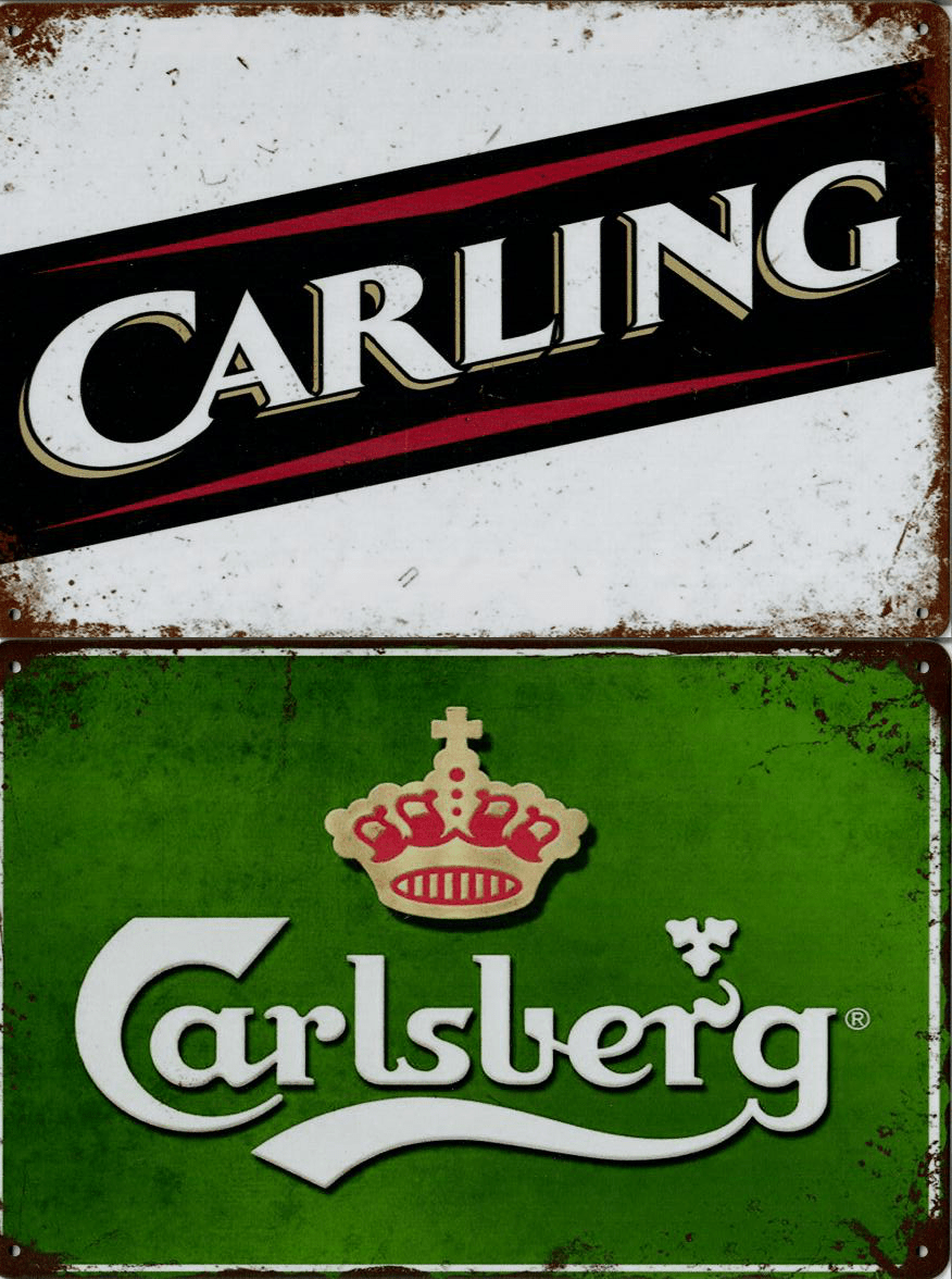 Carling & Carlsberg - Old-Signs.co.uk